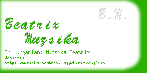 beatrix muzsika business card